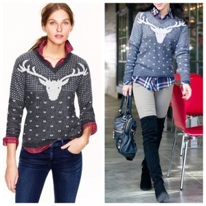 J Crew Deer Sweater Size med